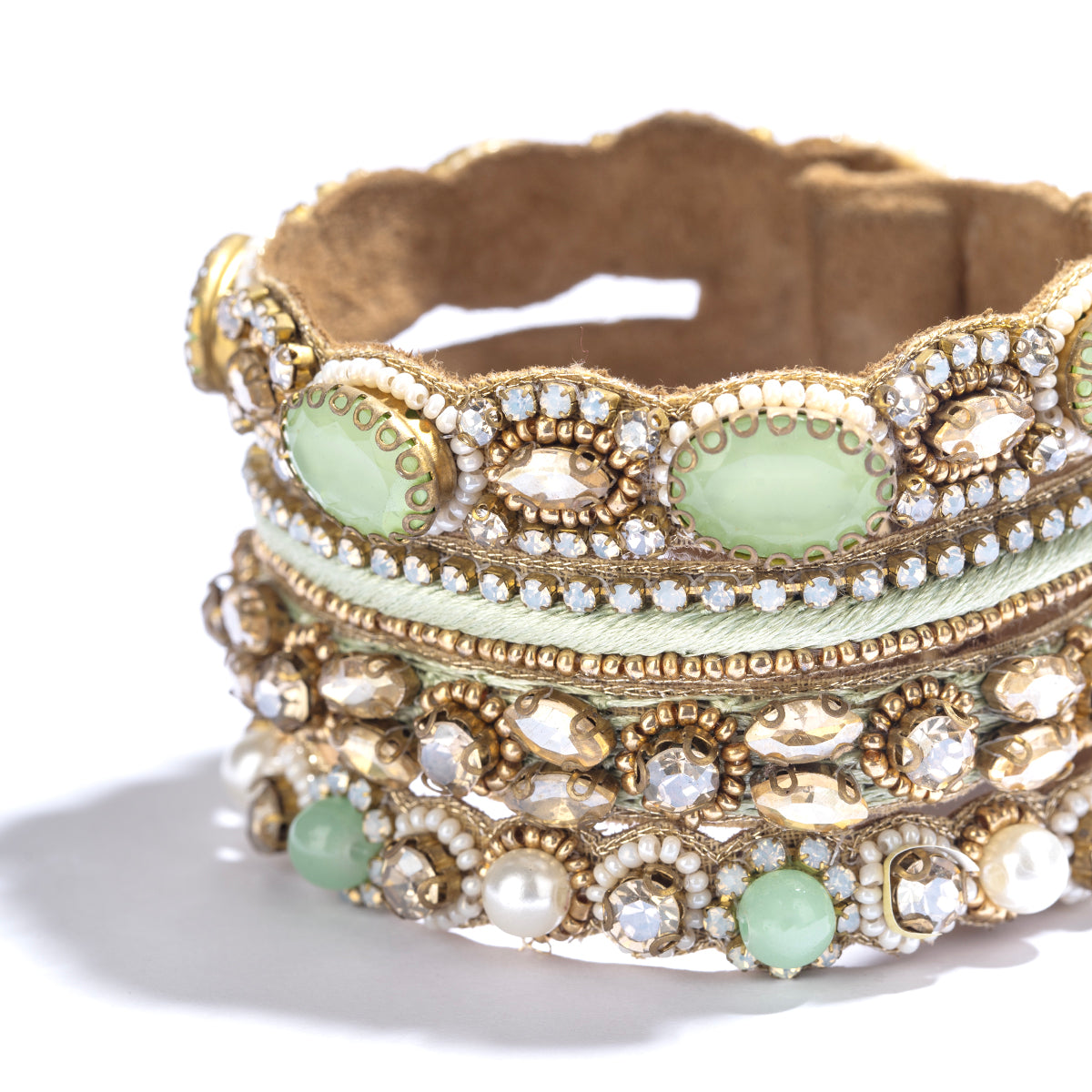Deepa by Deepa Gurnani Handmade Brixie Bracelet in Jade color