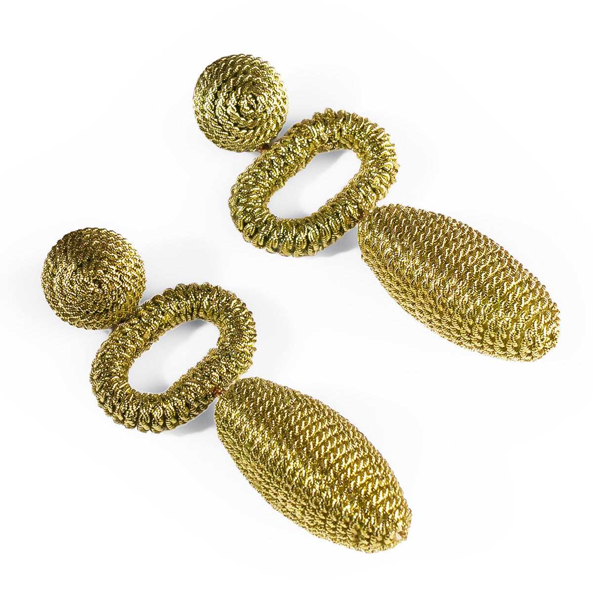 Deepa Gurnani Pret Fontana Earrings in Green color