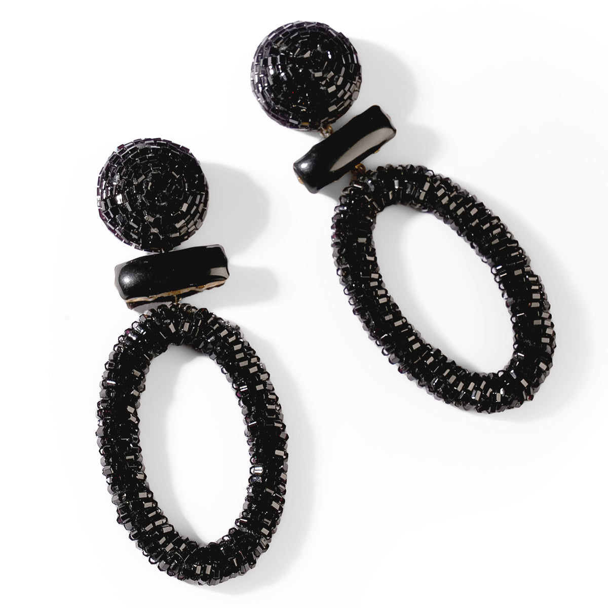 Deepa Gurnani Pret Yolanda Earrings in Black color