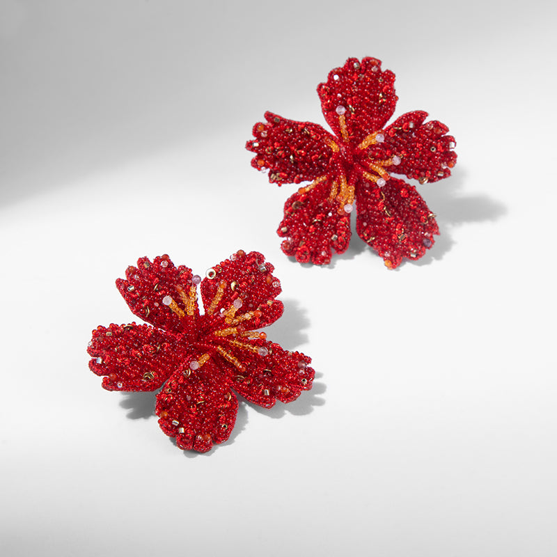 Deepa Gurnani Hand Embroidered Earrings