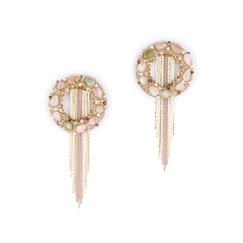 Deepa Gurnani Banni Earrings in Pastel Multi