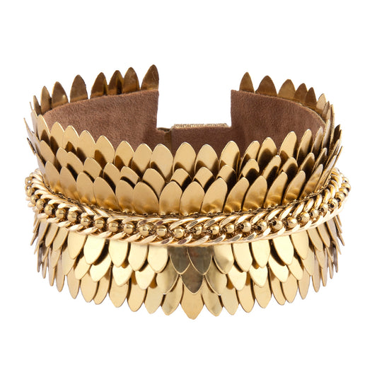 Deepa by Deepa Gurnani Handmade Cuff In Gold Color