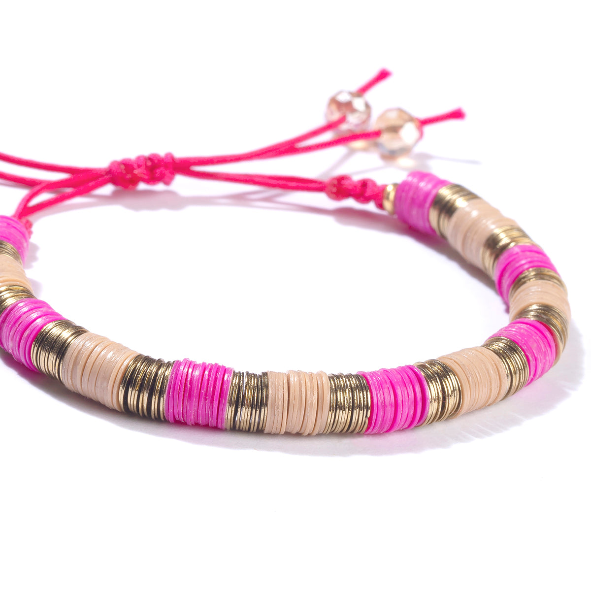 Stack sequin pull cord Theo Bracelet