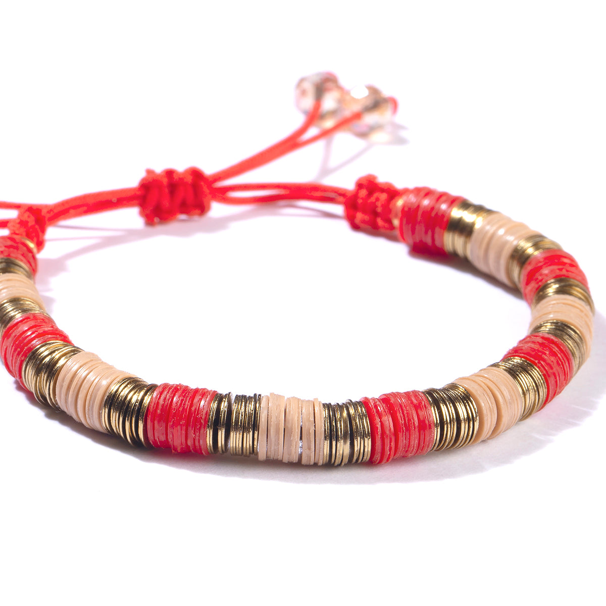 Stack sequin pull cord Theo Bracelet