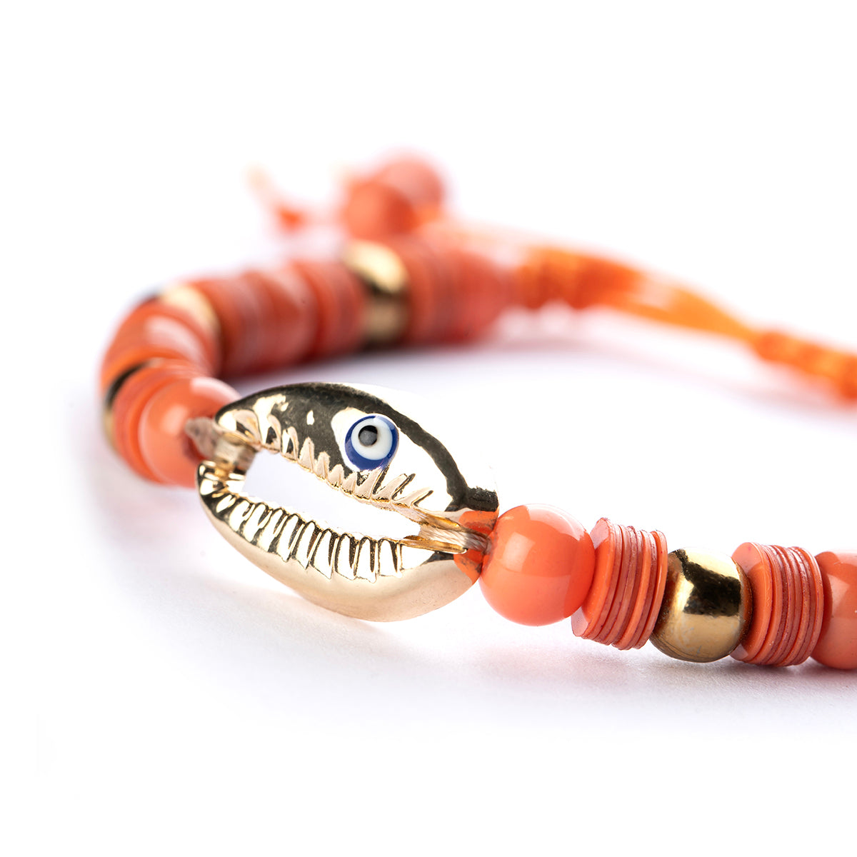 Deepa by Deepa Gurnani Handmade Sedona Bracelet in Coral color close view