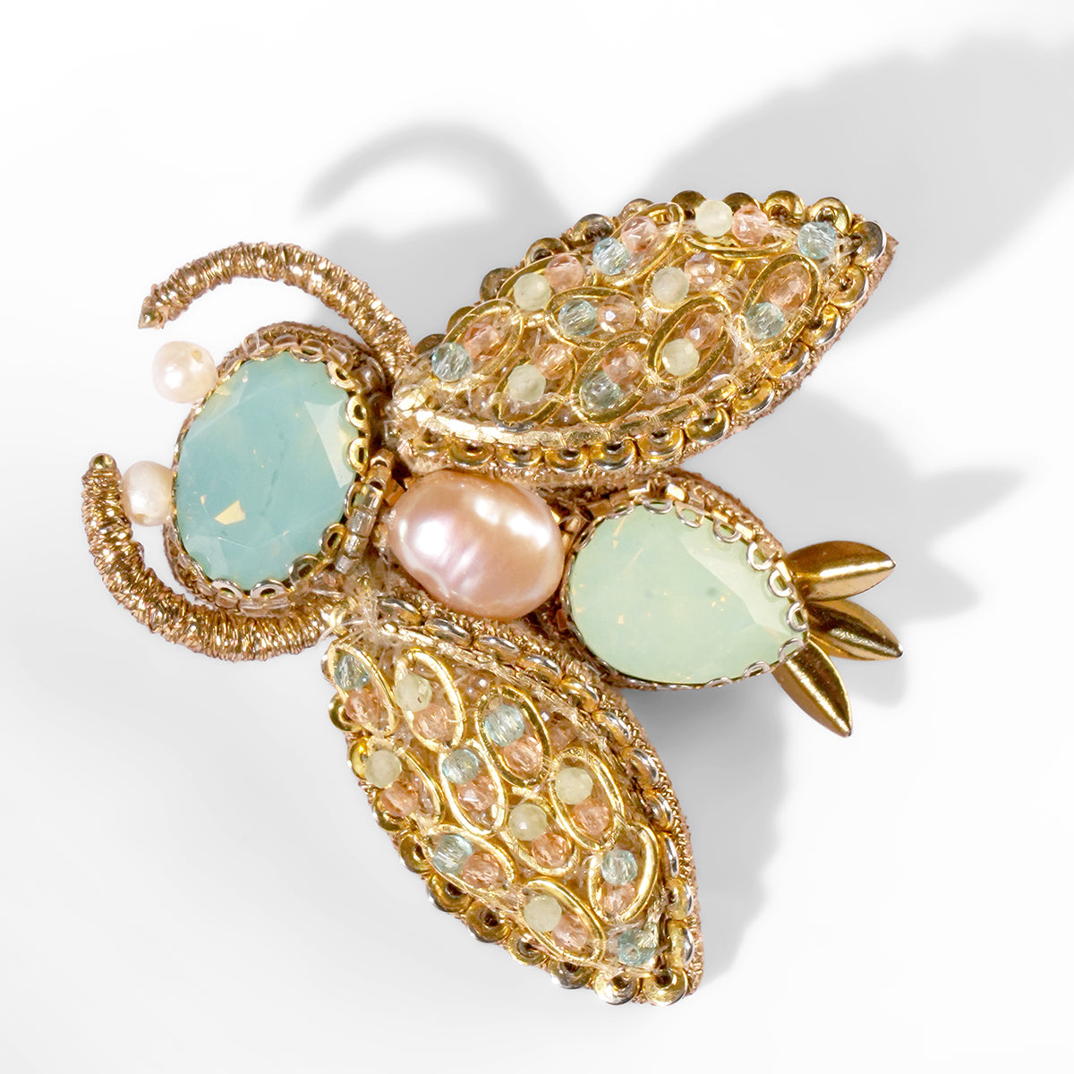 Deepa Gurnani Beetle Brooch 