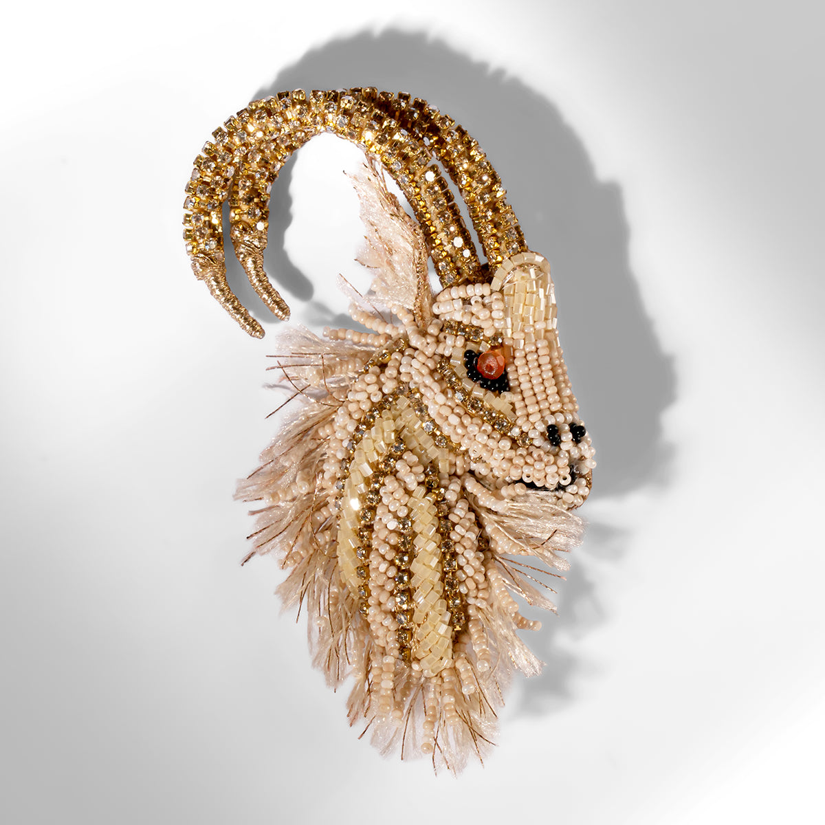 Deepa Gurnani Ram Brooch 