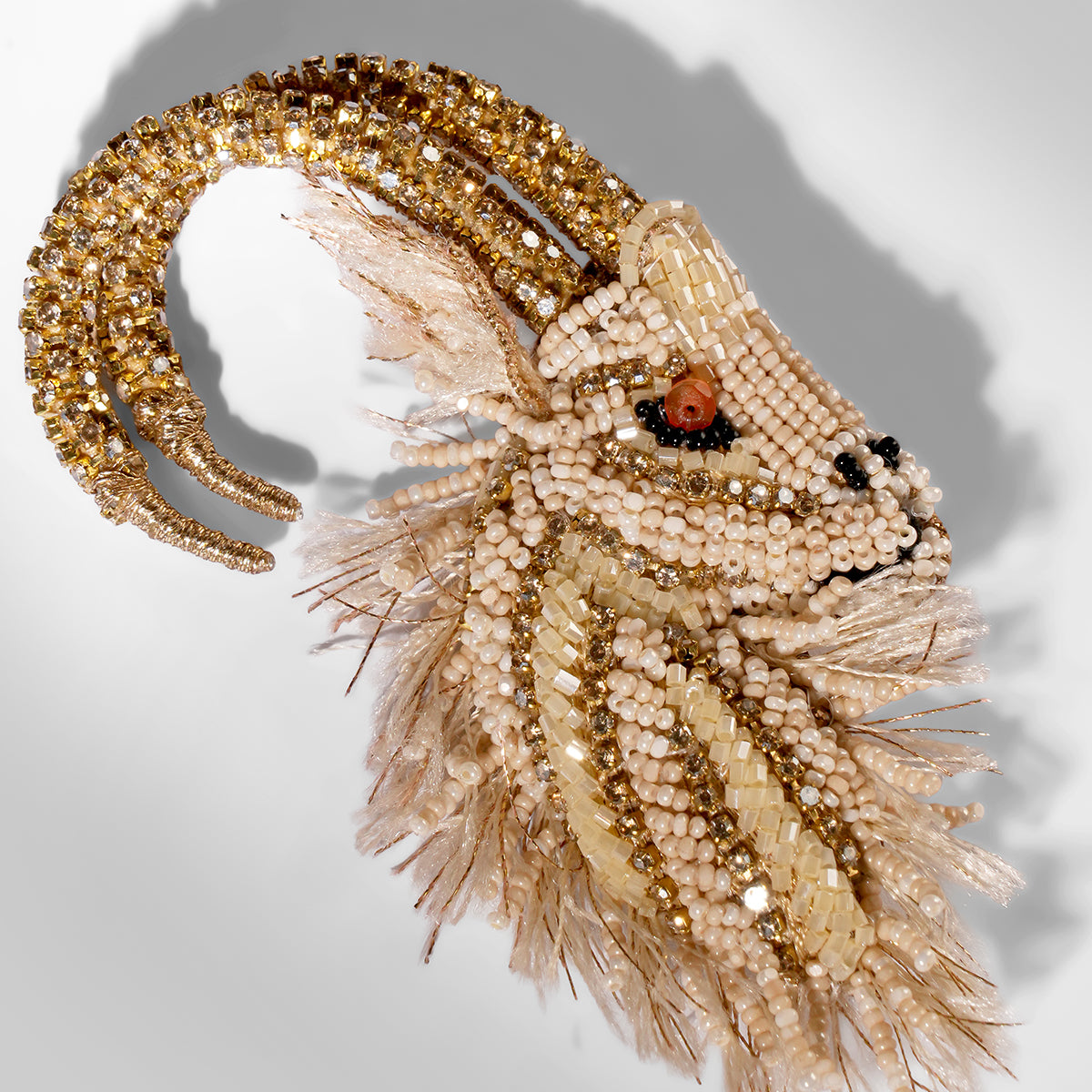 Close up of Deepa Gurnani Ram Brooch 