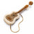 Deepa Gurnani handmade Guitar brooch in ivory color
