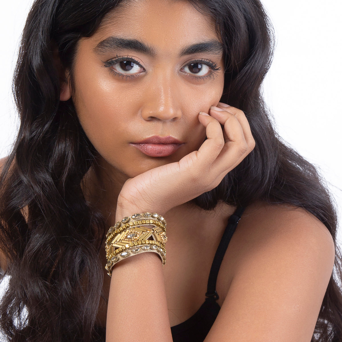 Deepa by Deepa Gurnani Handmade Kajal Cuff Gold