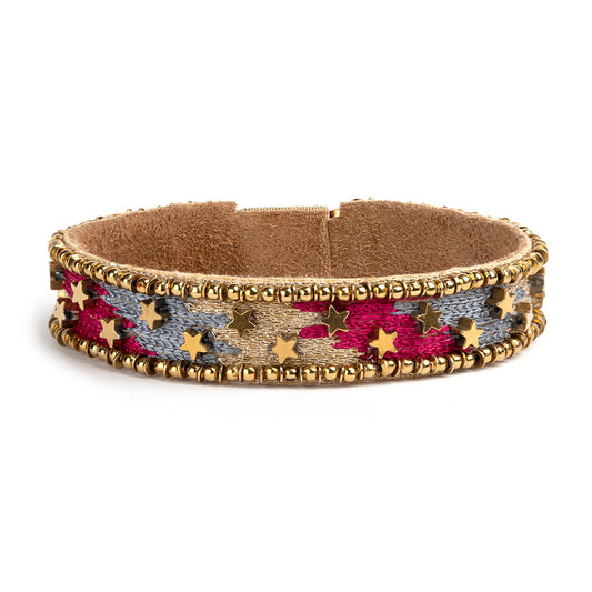  Deepa by Deepa Gurnani Handmade Allira Bracelet in Fuchsia color