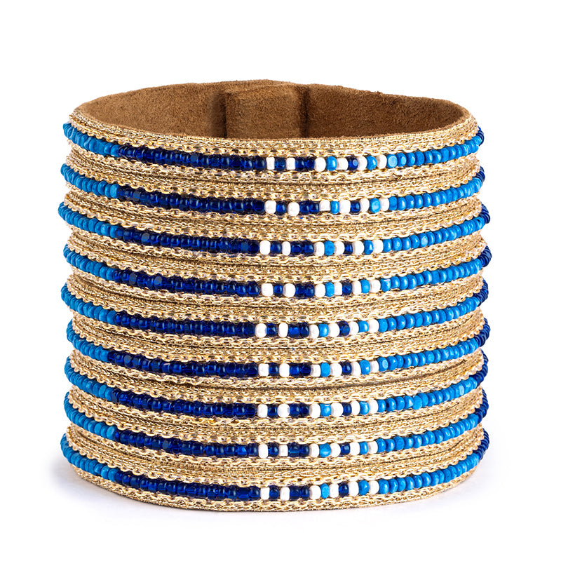 Handmade Deepa by Deepa Gurnani Susan Cuff in Blue color
