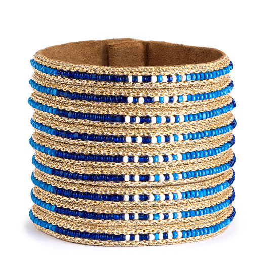 Handmade Deepa by Deepa Gurnani Susan Cuff in Blue color