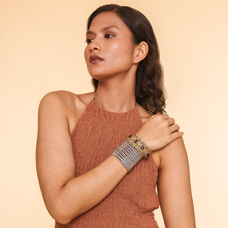 Model Wearing Handmade Deepa by Deepa Gurnani Susan Cuff