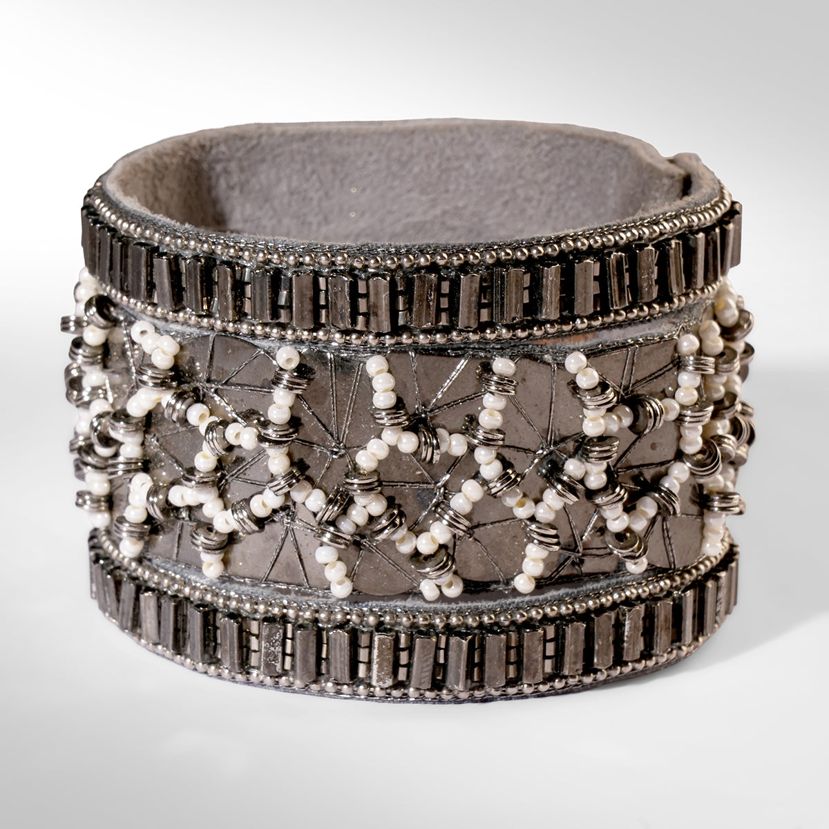 Deepa Gurnani Pret Lumis Bracelet in gunmetal color