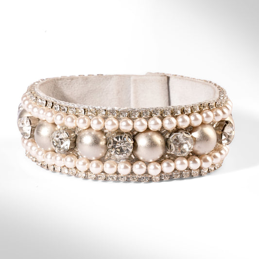 Deepa Gurnani Pret Lark Bracelet in silver color