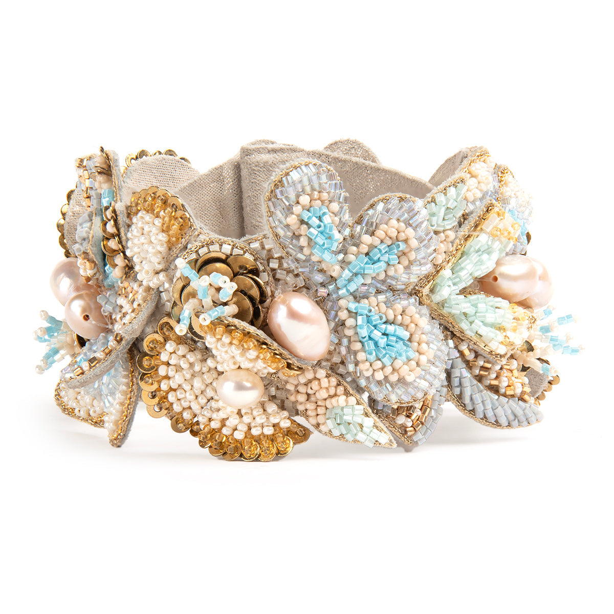 Deepa Gurnani Handmade Baby Blue Linden Cuff