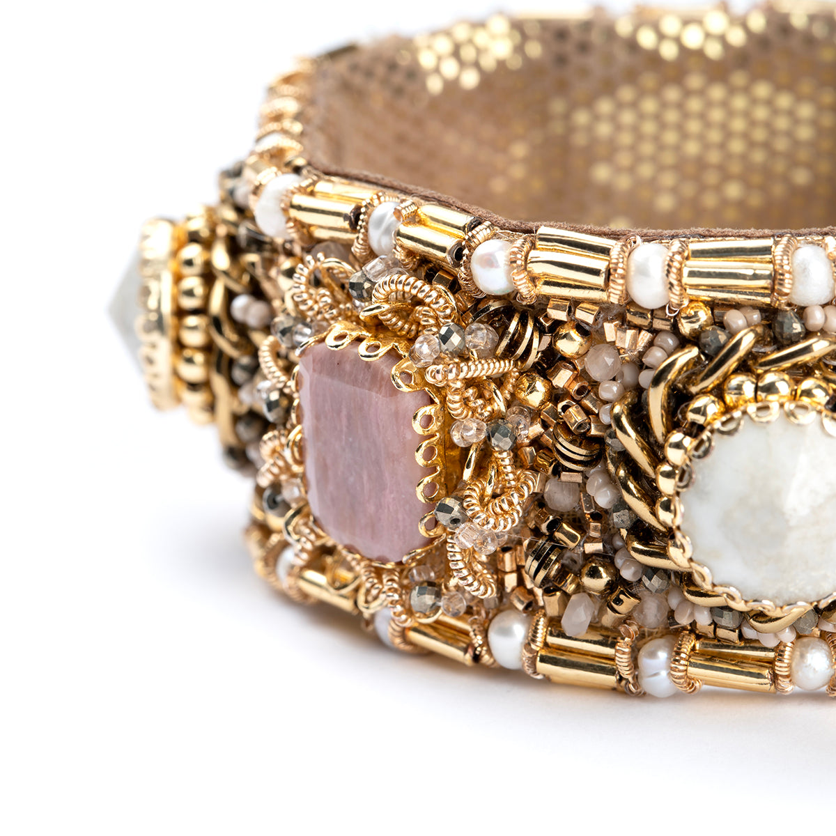 Deepa Gurnani Bronwen Cuff in Dustypink color
