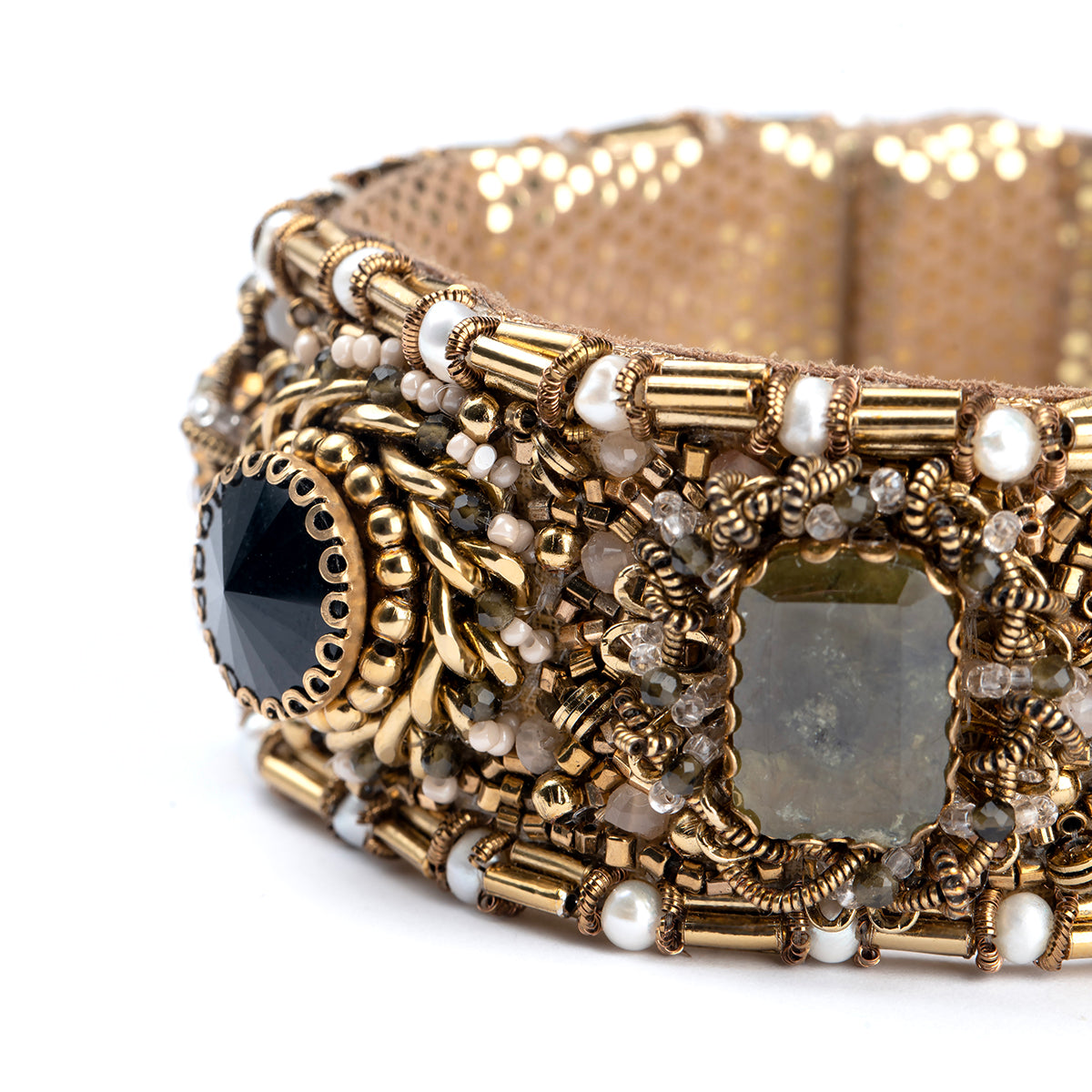 Deepa Gurnani  Bronwen Cuff in Olive color