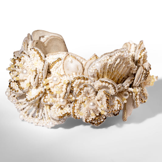 Deepa Gurnani Padma Cuff in ivory color