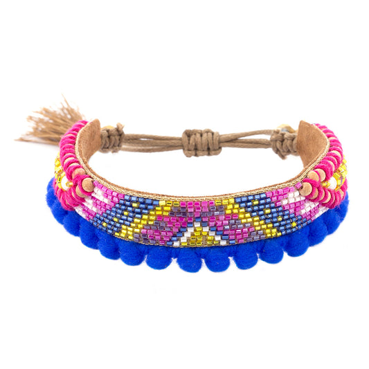 handmade cobalt blue beaded bracelet