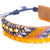 handmade beaded bracelet in marigold color