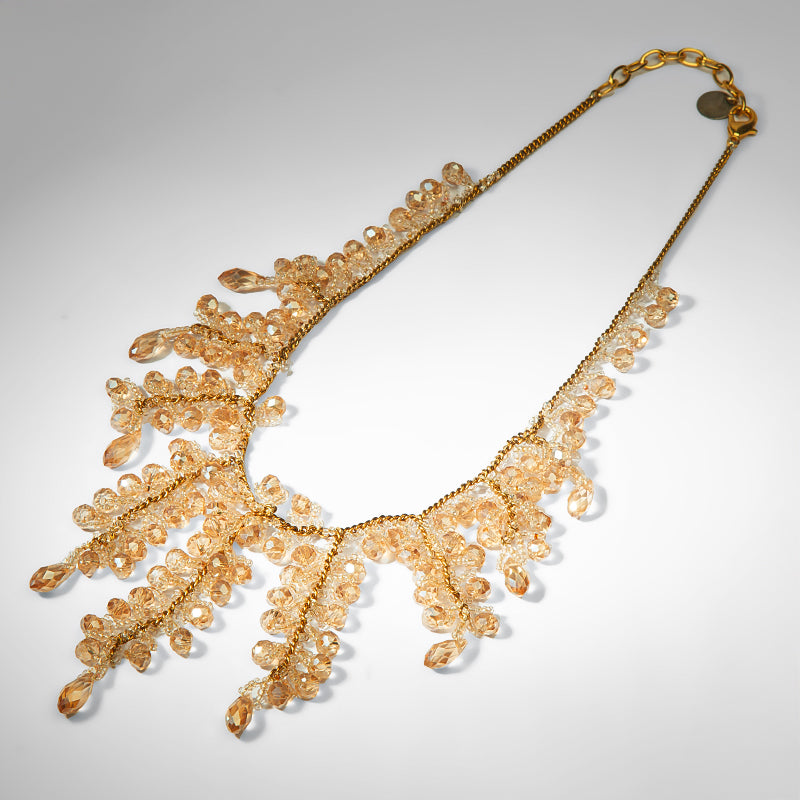Deepa Gurnani Pret Felice Necklace in Gold