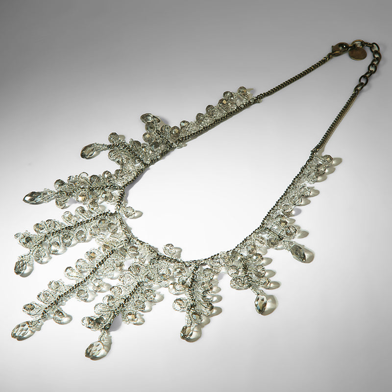 Deepa Gurnani Pret Felice Necklace in Gunmetal 