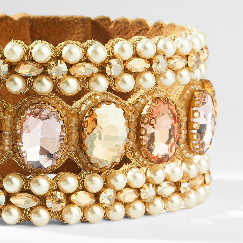 Close up of Deepa Gurnani Pret Bess Bracelet in Pastel Multi 