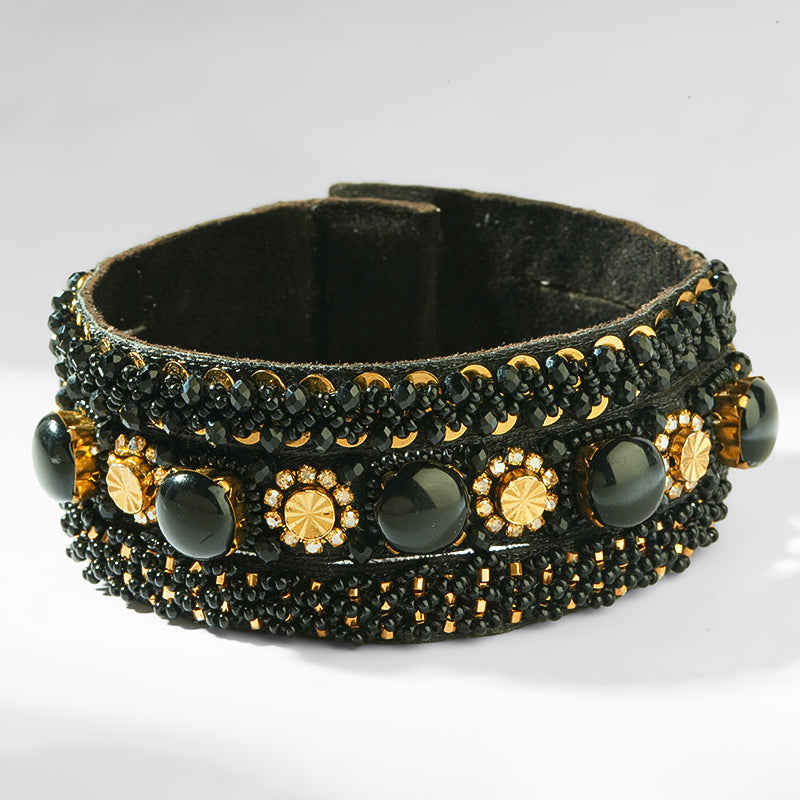 Deepa Gurnani Pret Reed Bracelet in Black color