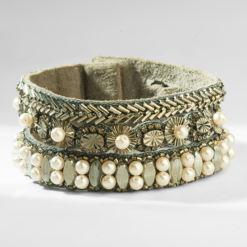 Deepa Gurnani Pret Ascana bracelet in Gunmetal color