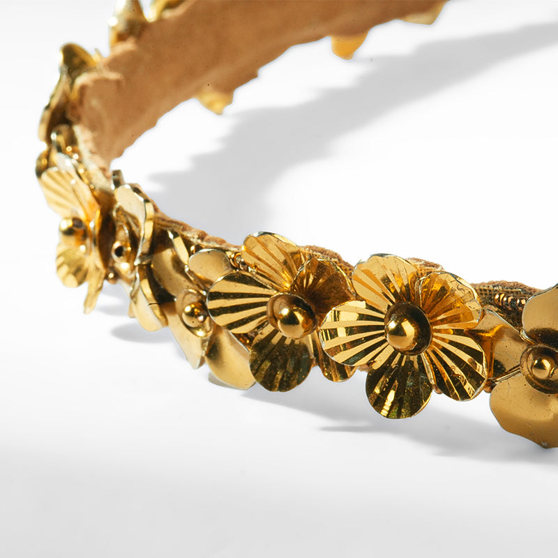 Close up of Deepa Gurnani Pret Lyndon Headband in Gold