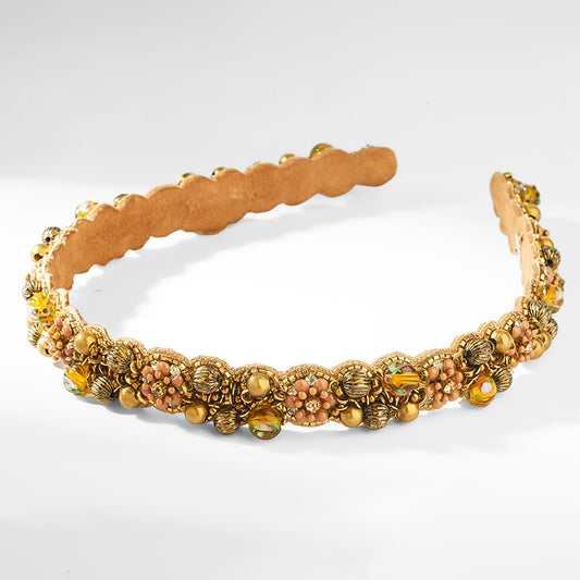 Deepa Gurnani Sati Headband in Peach 