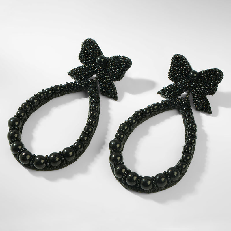 Deepa Gurnani Pret Darana Earrings in Black