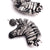 Deepa Gurnani handmade the Zebra earrings in Black color