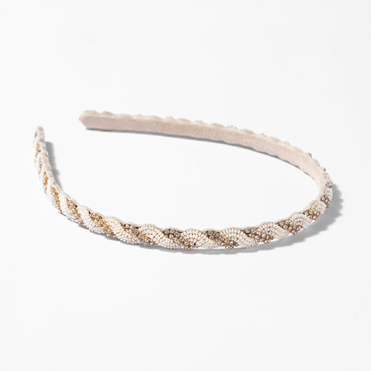 Deepa by Deepa Gurnani Handmade Dita Headband in Ivory color