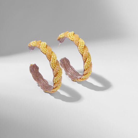 Deepa by Deepa Gurnani Handmade Killian Earrings In Yellow Color