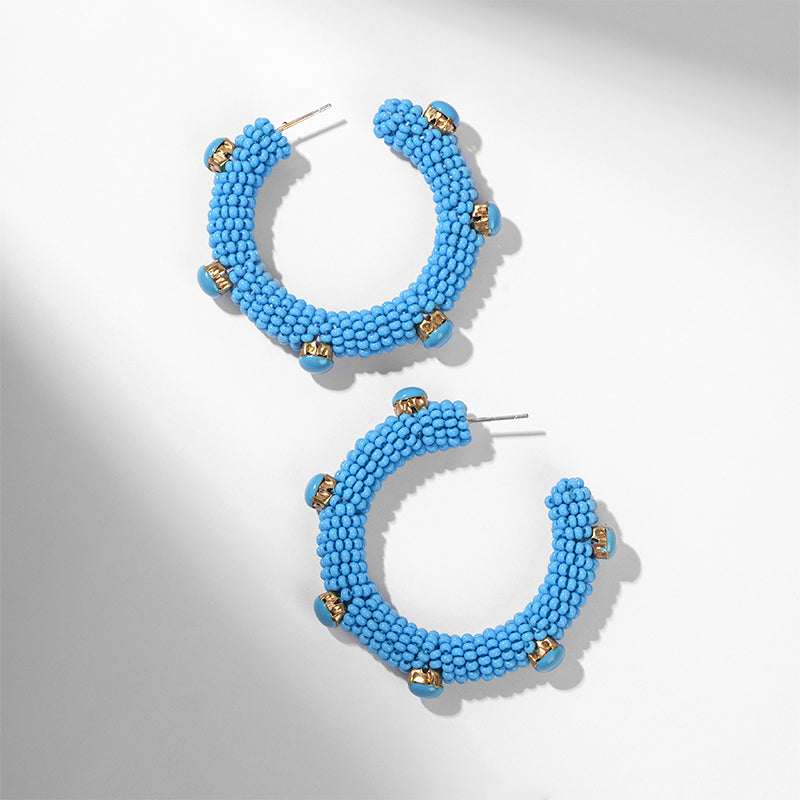 Deepa by Deepa Gurnani Handmade Hayes Earrings in Turquoise Color