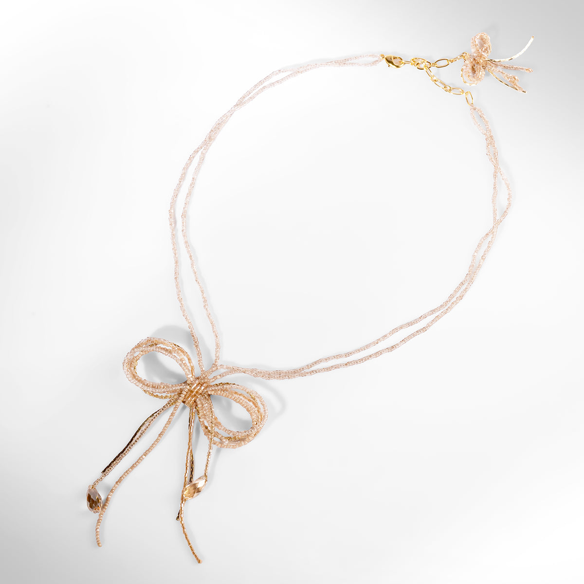 Deepa Gurnani Coquette Necklace in Champagne color 