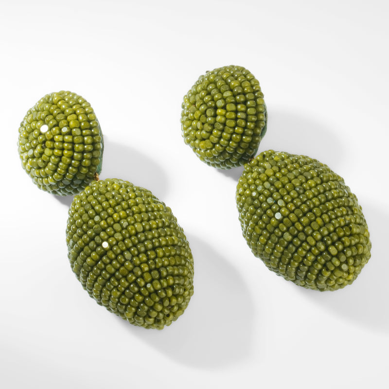 Deepa Gurnani Lashana Earrings in Olive 