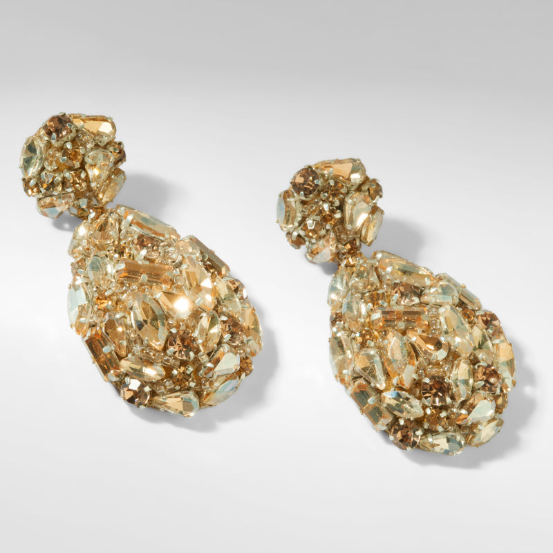 Deepa Gurnani Kim Earrings in Gold 