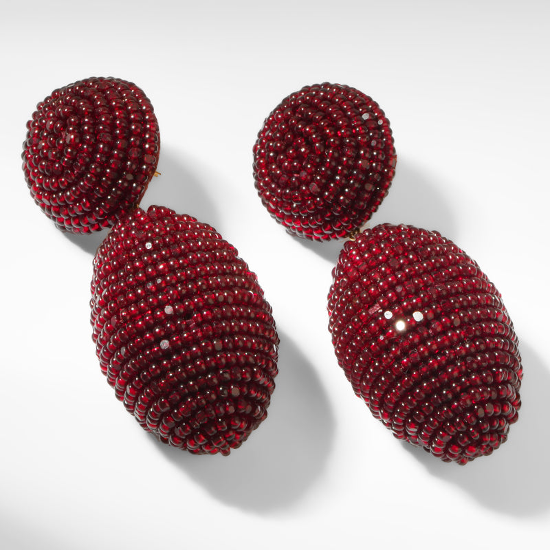 Deepa Gurnani Lashana Earrings in Maroon 