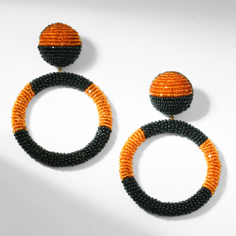 Deepa Gurnani Tavara Earrings in Mustard color