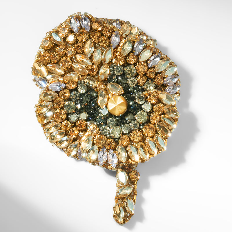 Deepa Gurnani Pansy Brooch 