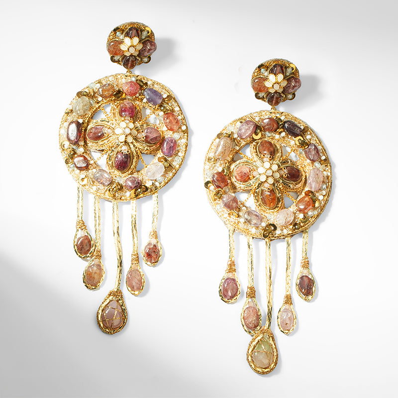 Deepa Gurnani Kala Earrings in Tan 