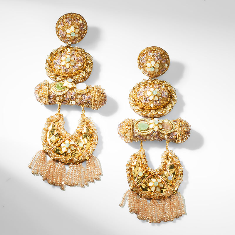 Deepa Gurnani Nara Earrings in Pastel Multi 