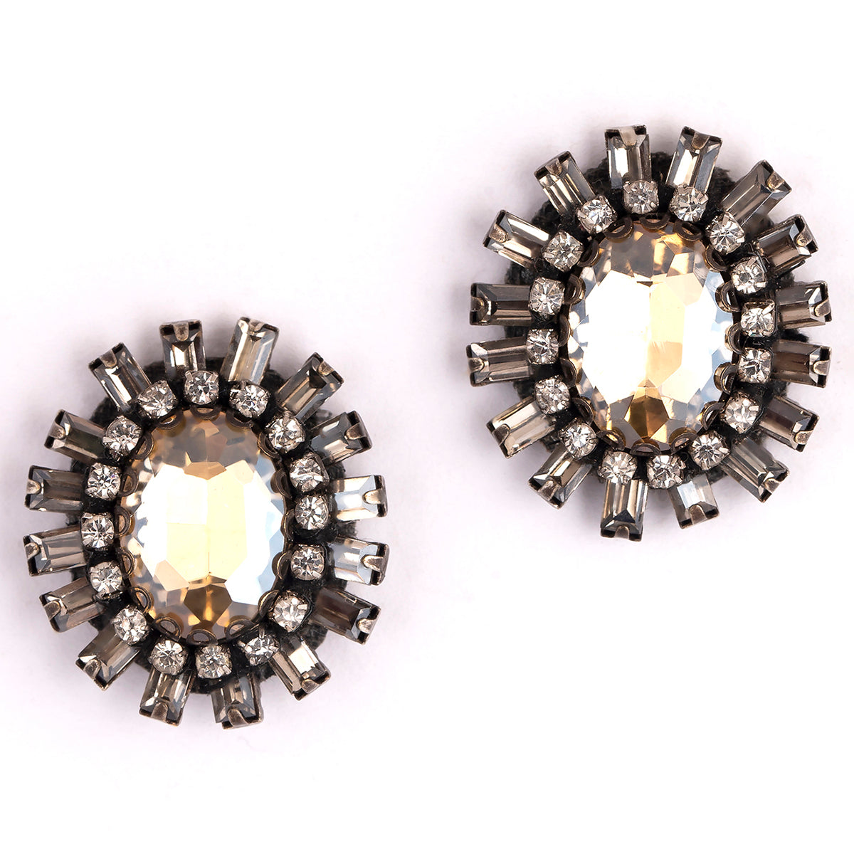 Handmade Deepa by Deepa Gurnani Lilou Earrings in Gold Shade