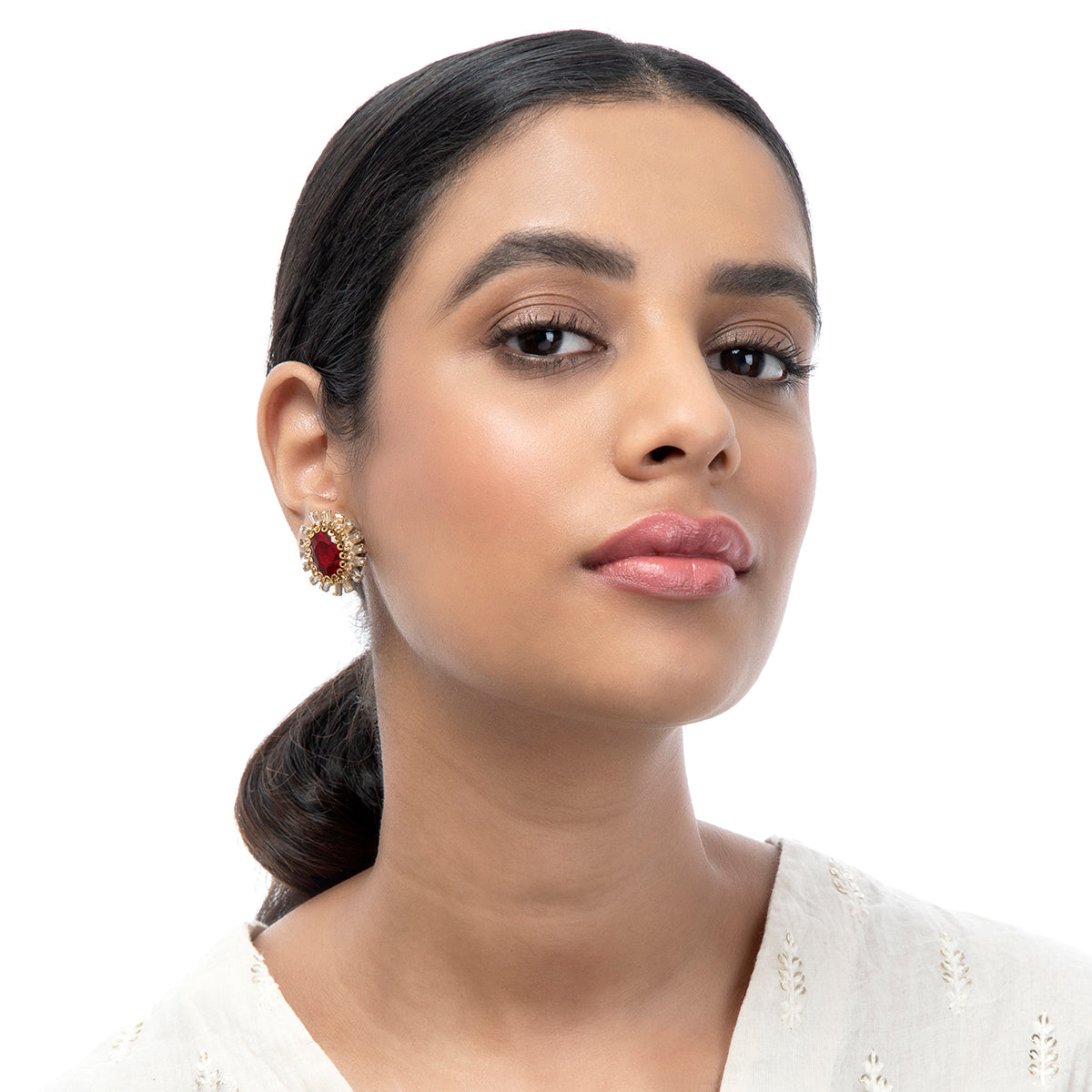 Handmade Deepa by Deepa Gurnani Lilou Earrings worn by a Model