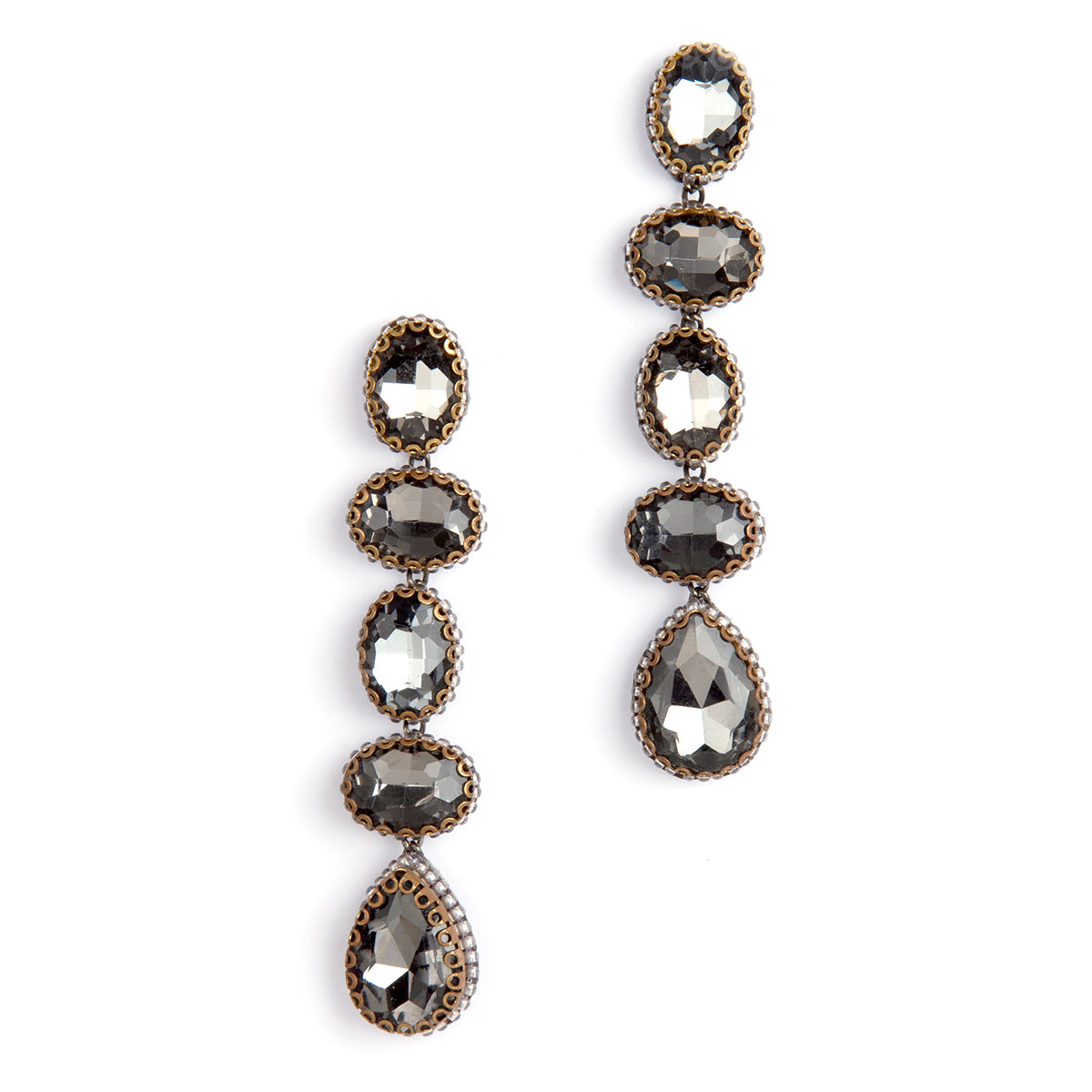 Handmade Tyra Tiered Crystals Earrings – Deepa Gurnani