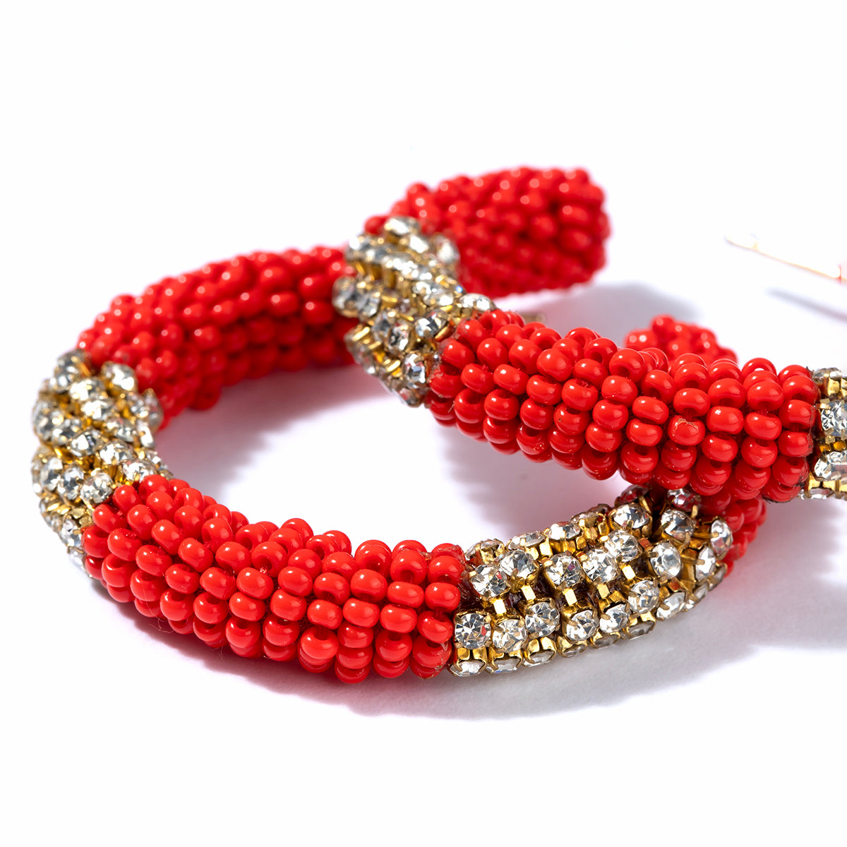 Deepa by Deepa Gurnani Handmade Red Lana Earrings